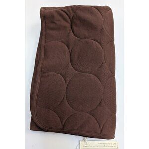 Kate Quinn Organic Cotton Chocolate Brown Classic Circle Quilt Baby Blanket Crib